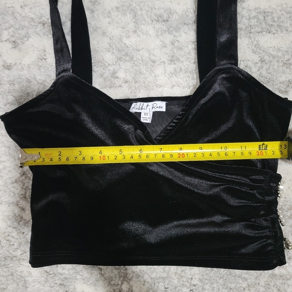 Velvet Black Top with Embellishments - Picture 7 of 8